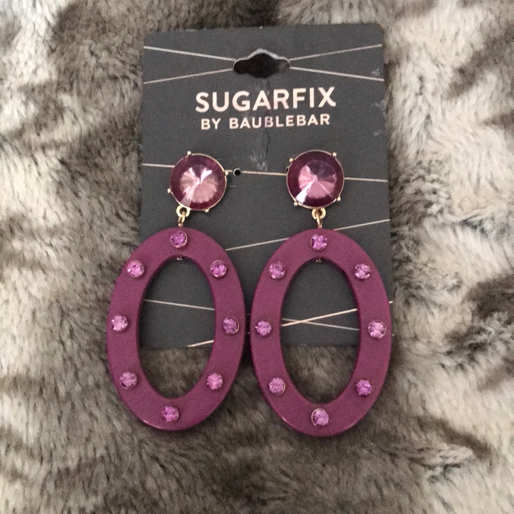 Sugarfix By Baublebar Purple Statement Earrings 10$